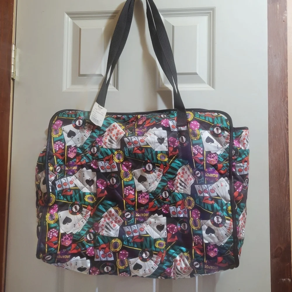 Hilton Gamblers Perfect Tote 100% Silk Quilted 17 1/2